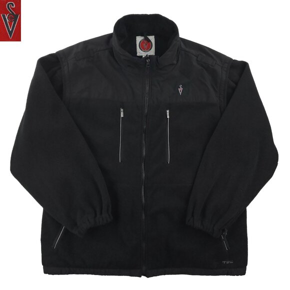 SCOTTeVEST Fleece Jacket TEC Convertible Zip Sleeves SeV Men's XXL NWOT - Picture 1 of 12